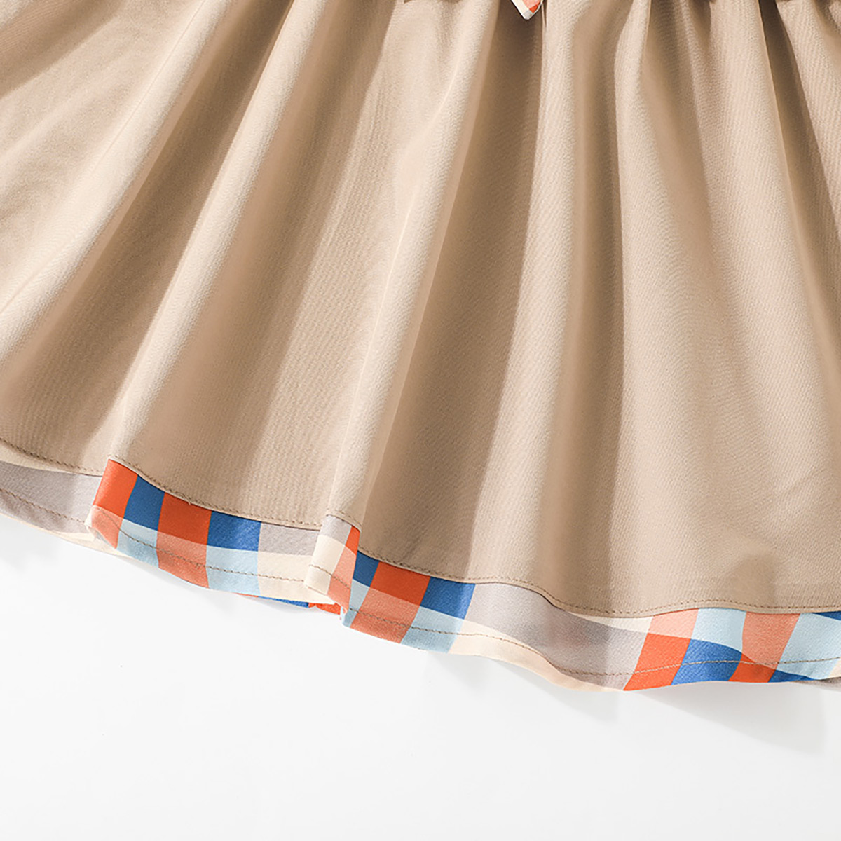 Toddler Girl Eleguard Multi Coloured Plaid  Dress Wholesale