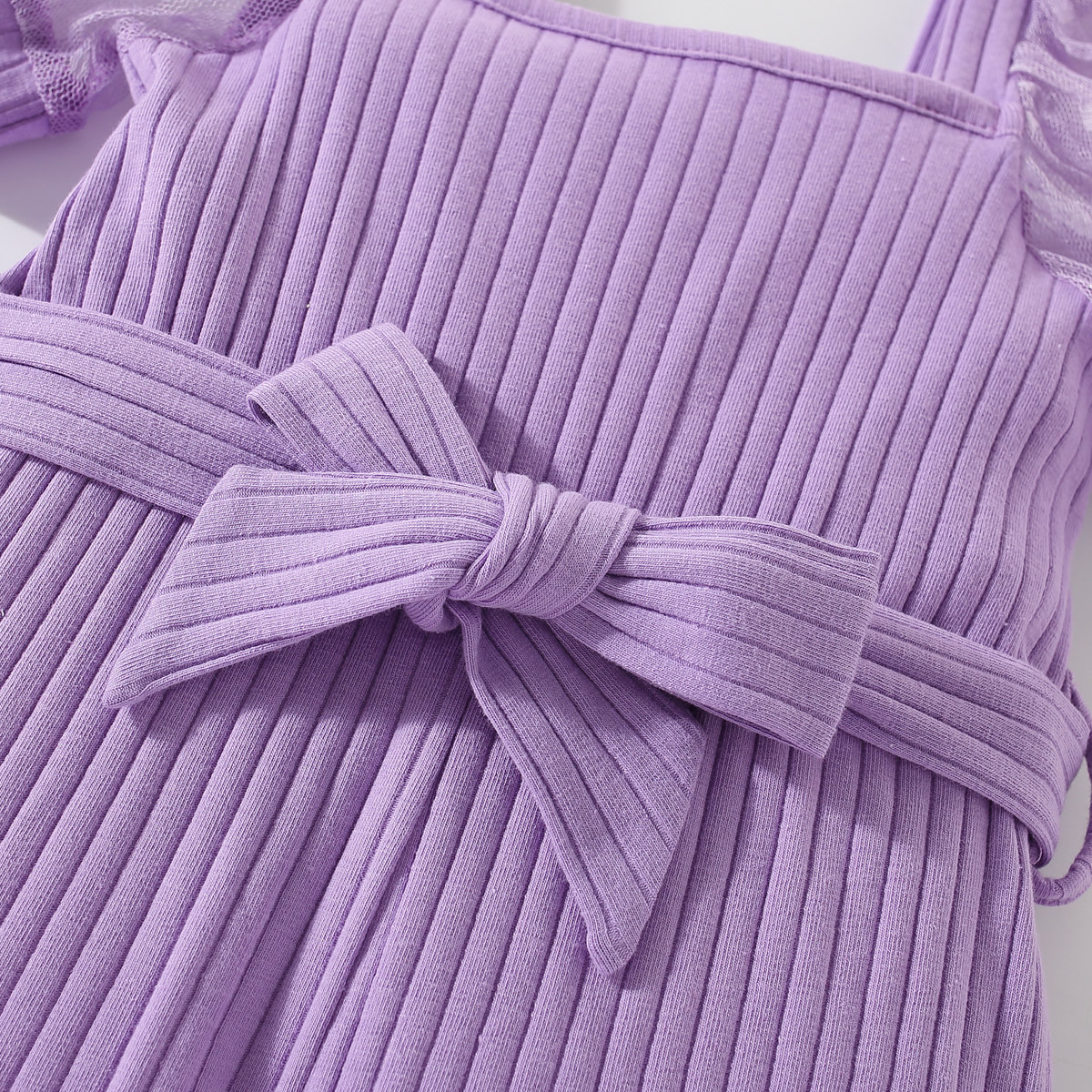 Toddler Girl Sweet Solid Color Tulle Press Overalls Wholesale