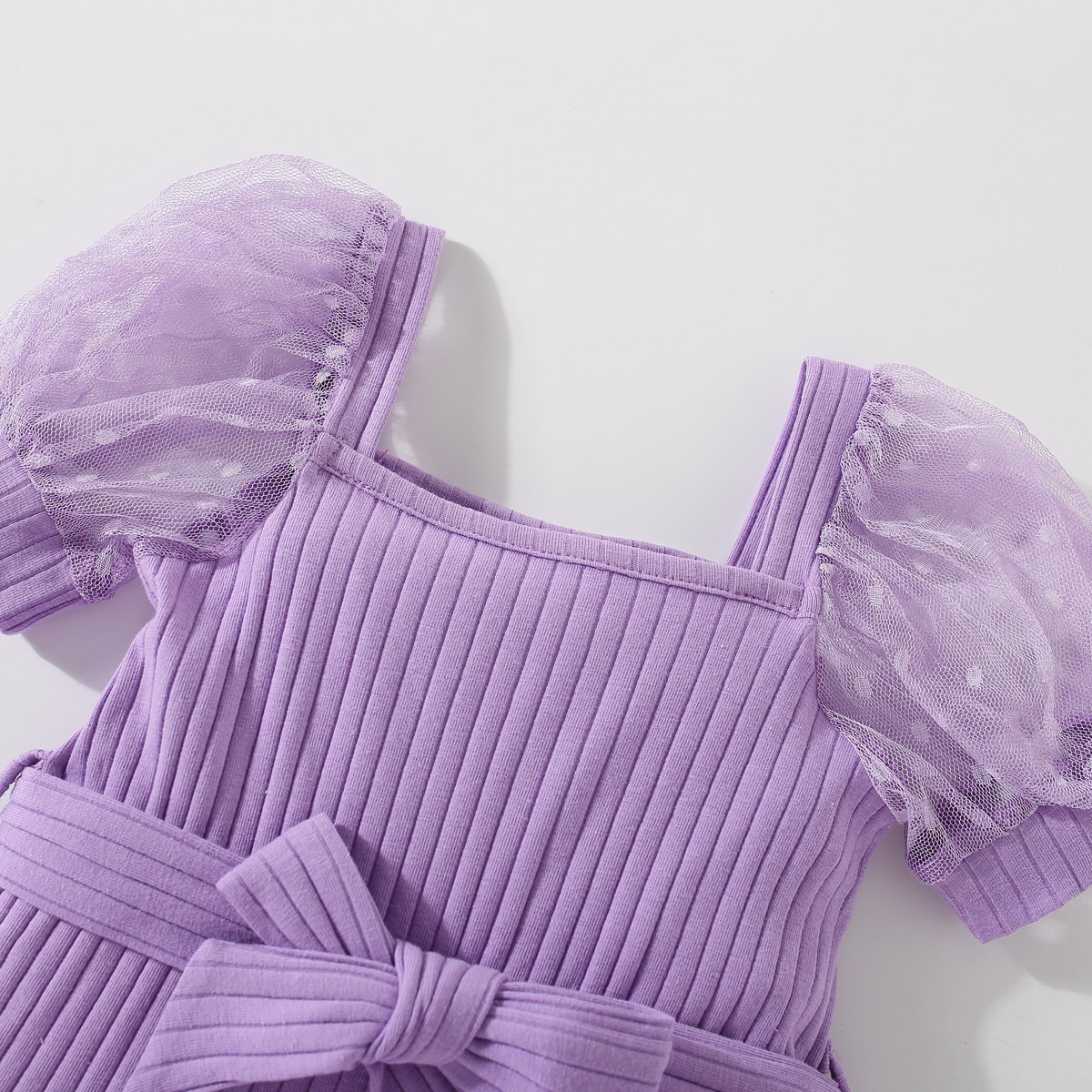 Toddler Girl Sweet Solid Color Tulle Press Overalls Wholesale