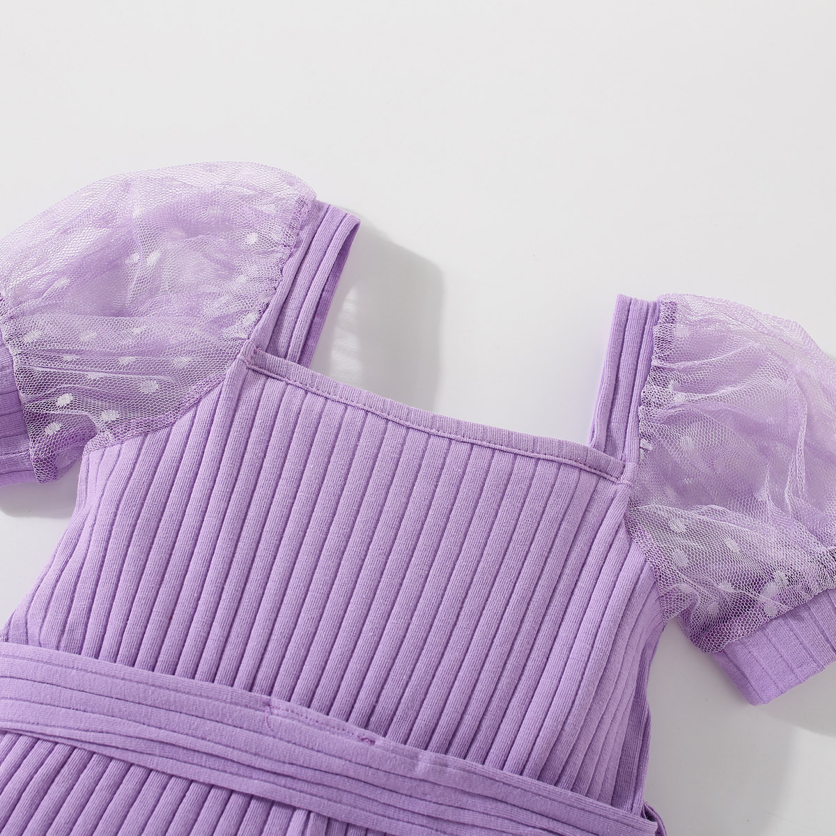 Toddler Girl Sweet Solid Color Tulle Press Overalls Wholesale